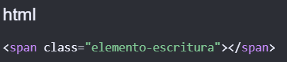 Ejemplo de código HTML para Typed.js