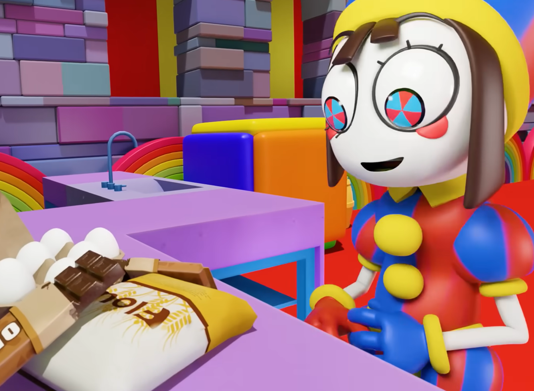 Pomni haciendo galletas